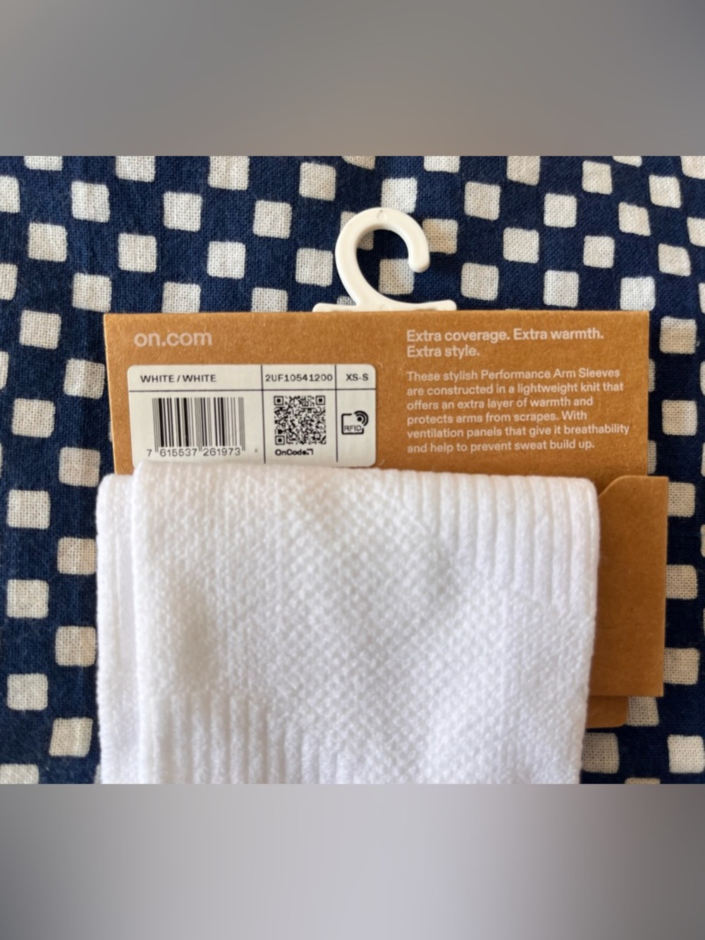 NWT son running performance arm sleeves XS-S white - Picture 7 of 7